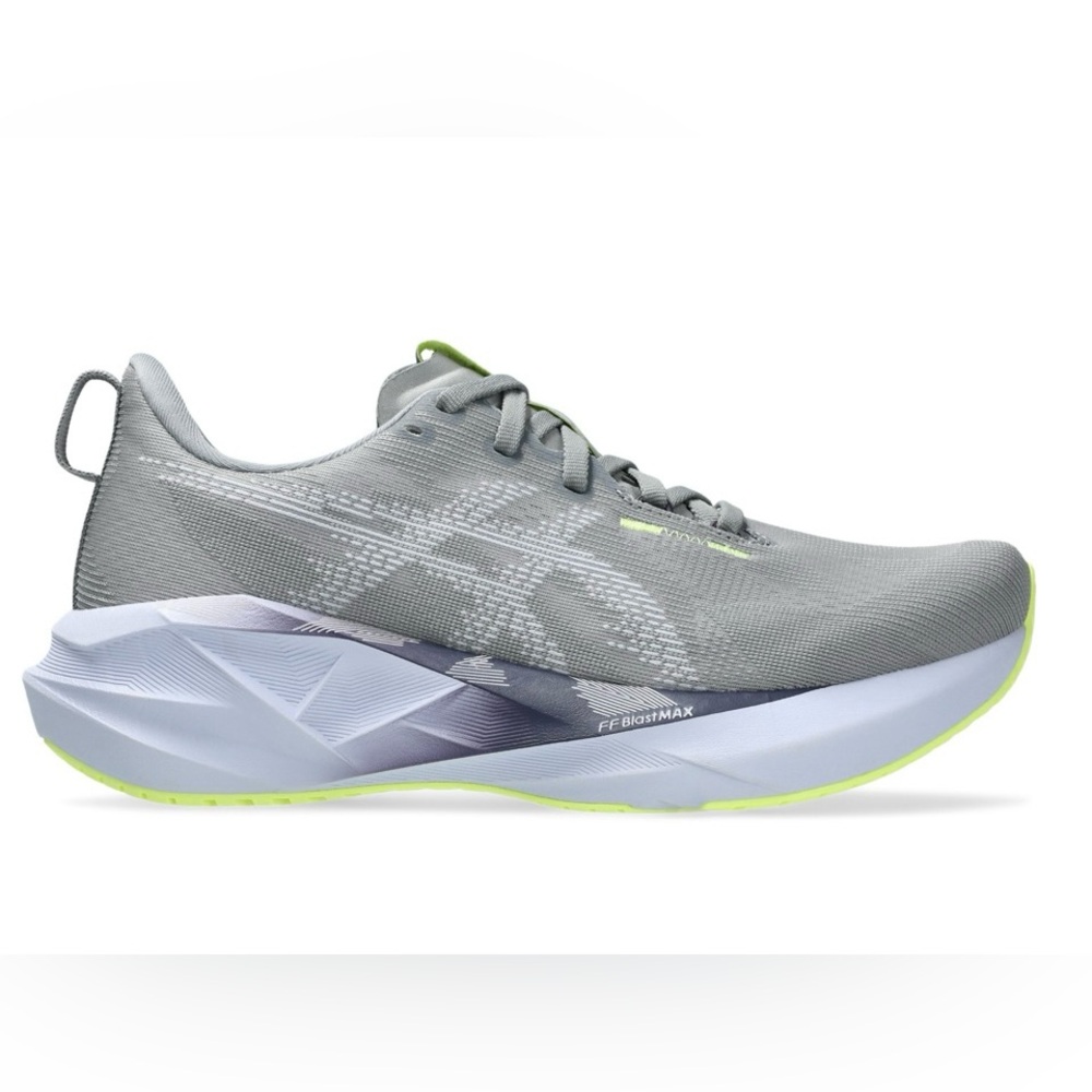 Asics Novablast 5 Running Shoes Gray Green Purple Athletic Shoes - Picture 2 of 9